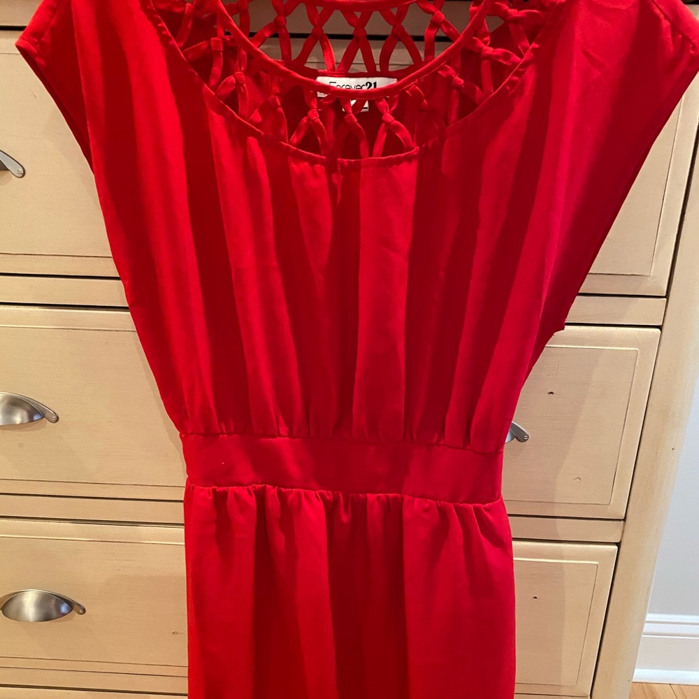 Summer red dress